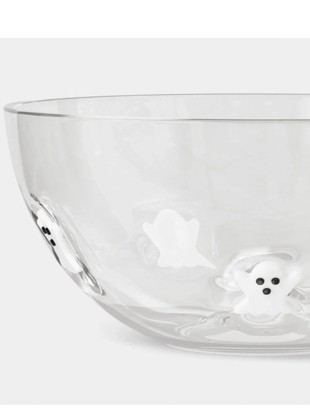 Halloween ghosts glass bowl